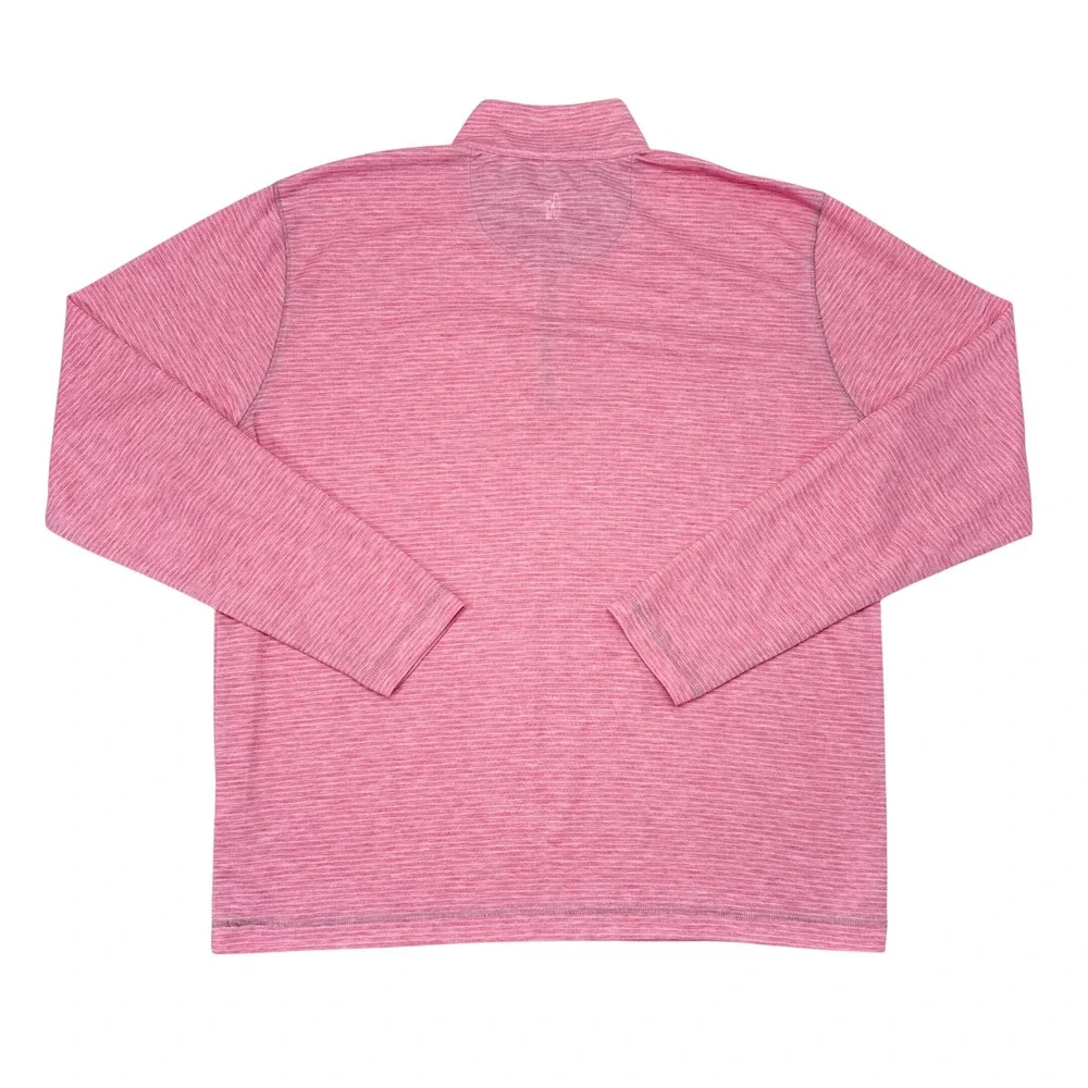 Johnnie O Jameson 1/4 Zip Pullover Sweater Men Size Large Pink 1/4 Zip Knit Golf